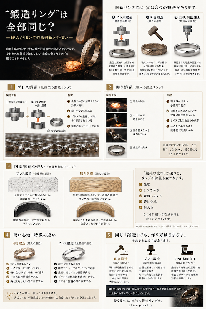 「鍛造リング」は全部同じ?