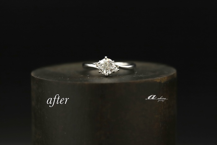 婚約指輪のダイヤモンドを使ってリメイク致しました