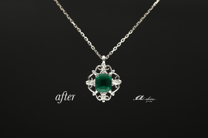 エメラルド ネックレス シルバー emerald necklace silver 6-12-