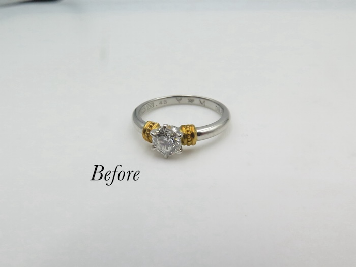 受け継いだ婚約指輪をリメイク
古いデザインの婚約指輪