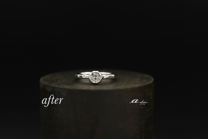 使わなくなった婚約指輪（立て爪リング）を溶かして新たなデザインにリフォーム