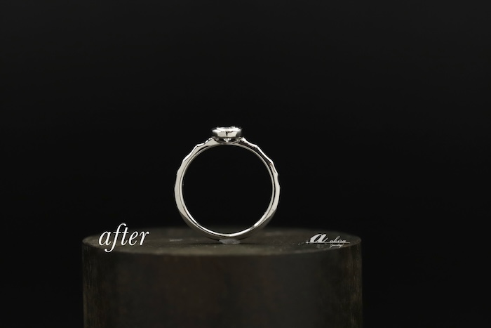 プラチナ婚約指輪を溶かして新たなデザインリングにリフォーム