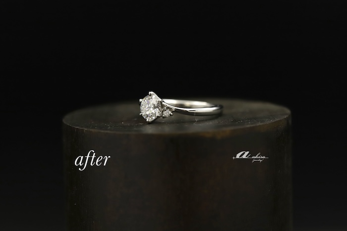 婚約指輪のダイヤモンドを使ってリメイク致しました