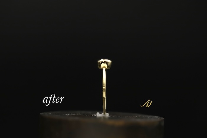 【ジュエリーリフォーム事例】0.5ctダイヤモンドを華奢なK18リングへ