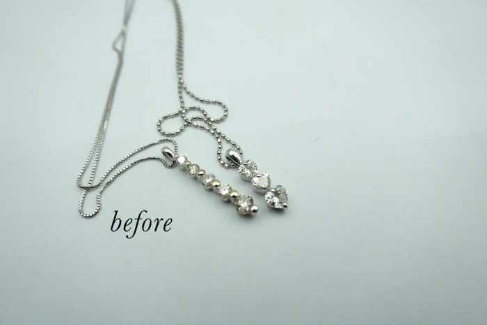 使わなくなったダイヤモンドネックレスを指輪へリフォーム｜美浜区からご来店