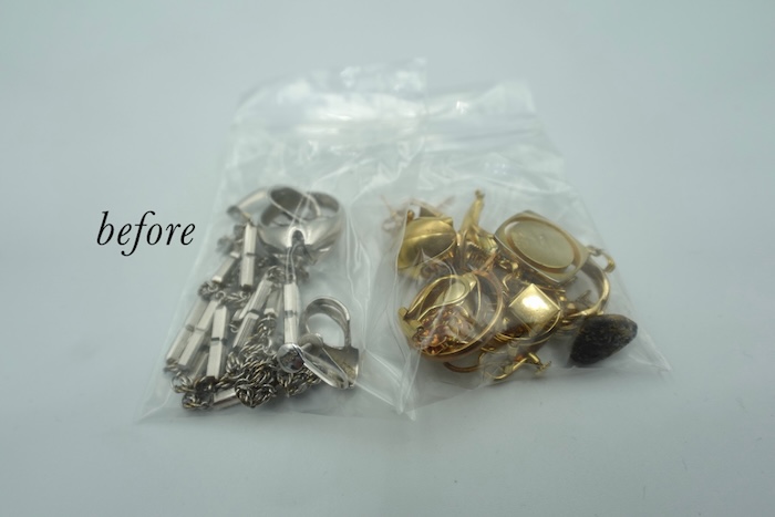 形見のジュエリーをリフォーム｜プラチナバングルとK18プレートペンダントへ