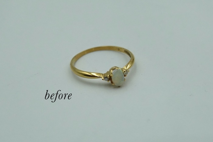 花見川区からご来店のお客様、オパールのリメイクのご依頼