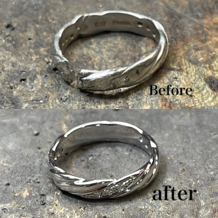 結婚指輪の修理を行いました
